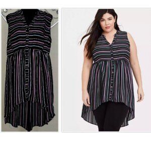 Torrid Lexie Georgette Tunic Tank 0X XL